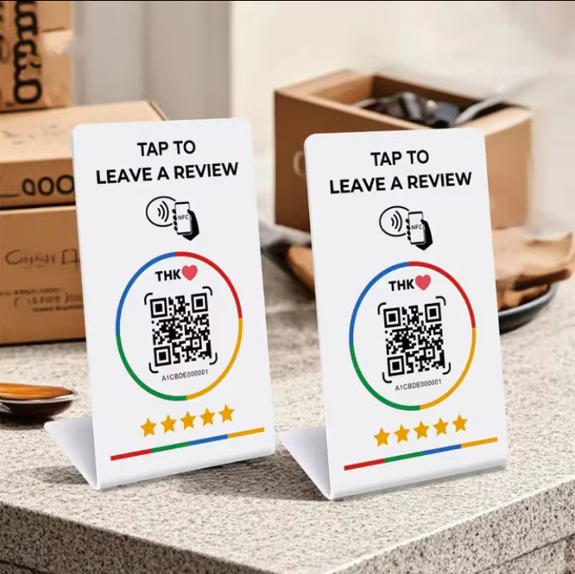 White NFC Google Review Card