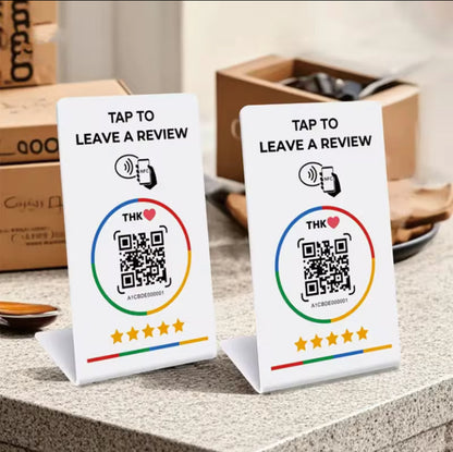 White NFC Google Review Card