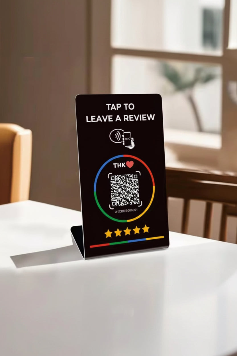 White NFC Google Review Card