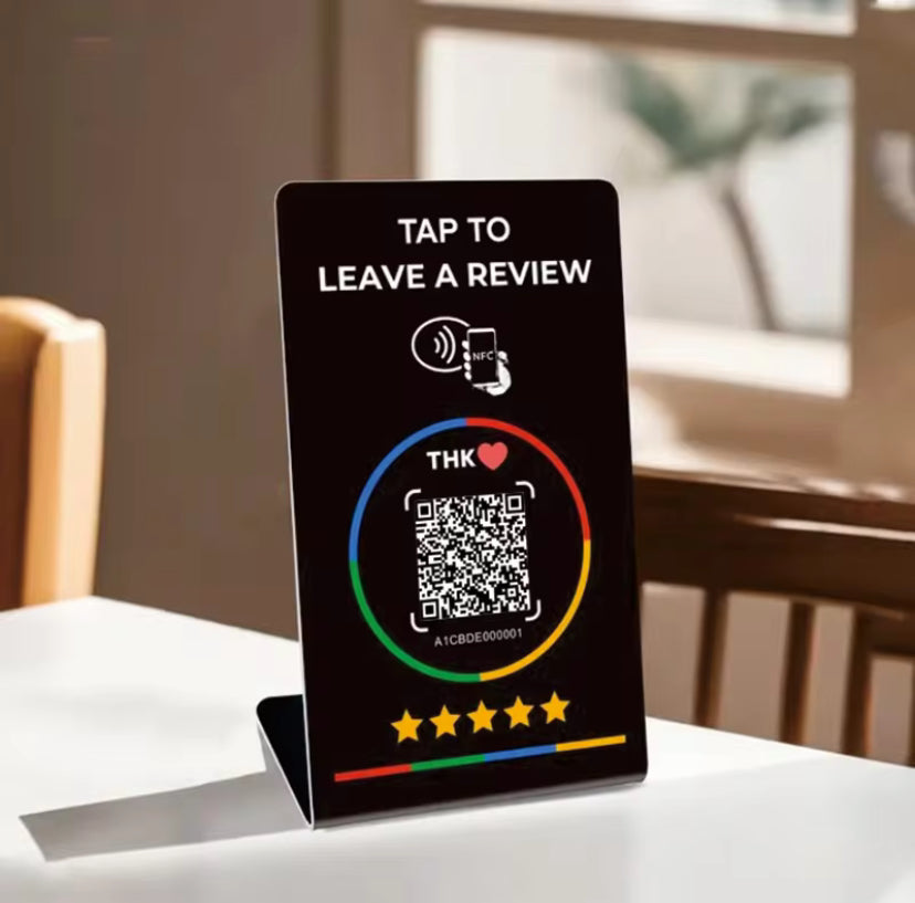 Black NFC Google Review Card