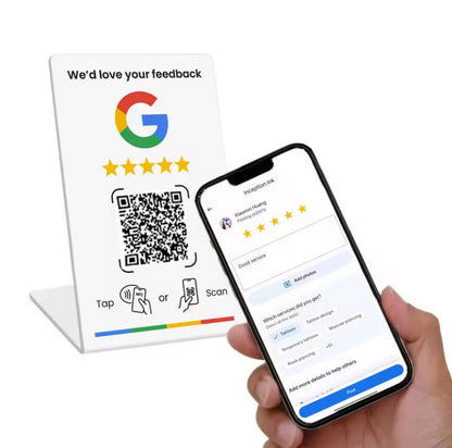 White NFC Google Review Card