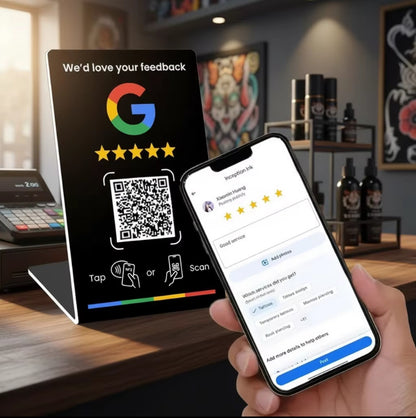 Black NFC Google Review Card
