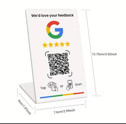Black NFC Google Review Card
